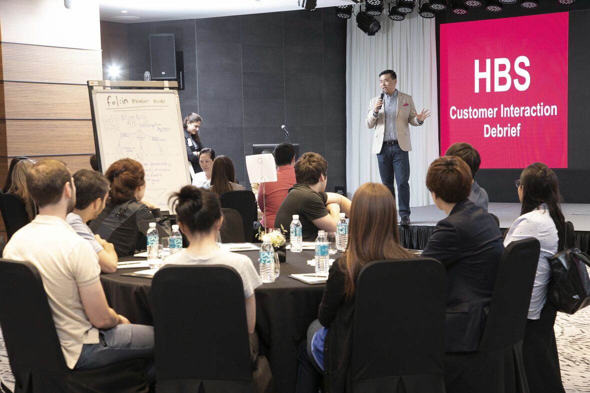 Customer interaction debrief, executive cohort